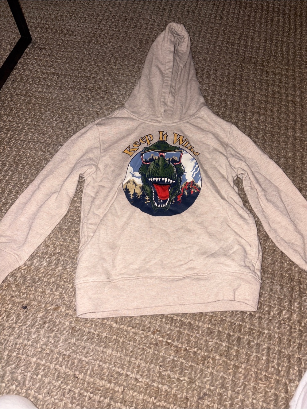 ⭐️5 for $25 ⭐️Garanimals Beige Hoodie with 'Keep It Wild' Dino Graphic